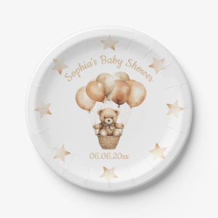 Plato De Papel Sexo de oso de peluche neutro