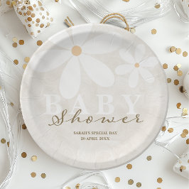 Plato De Papel Sexo neutral de Daisy Garden Baby Shower