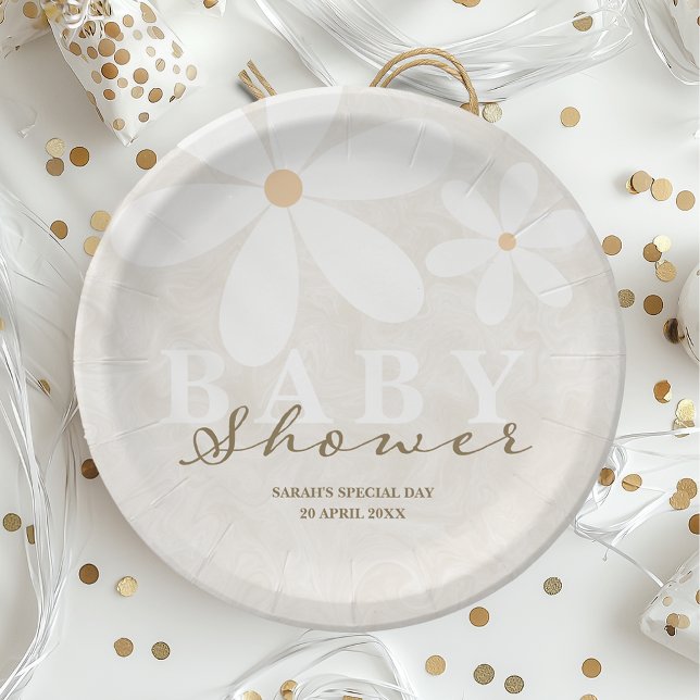 Plato De Papel Sexo neutral de Daisy Garden Baby Shower (Subido por el creador)