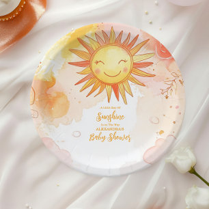 Plato De Papel Sexo Sunshine Neutral Boho Sun