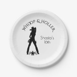 Plato De Papel Sexy Cowgirl Birthday