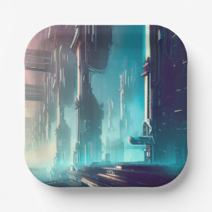 Plato De Papel SF Ciudad futurista 1