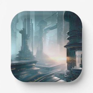 Plato De Papel SF Ciudad futurista 4