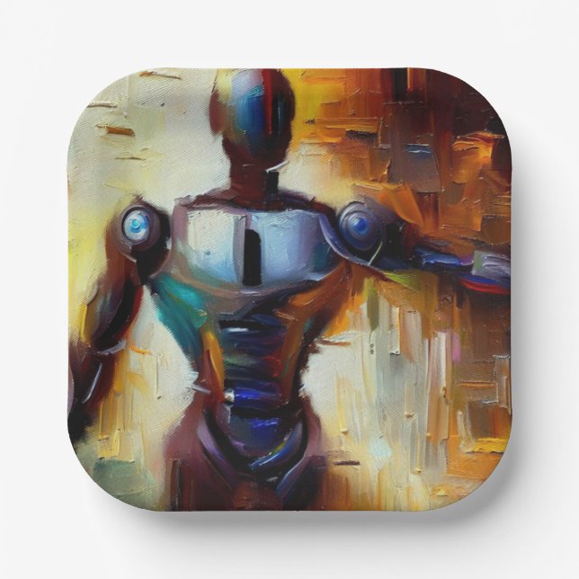 Plato De Papel SF - Héroe de Inteligencia Artificial 1 (Anverso)