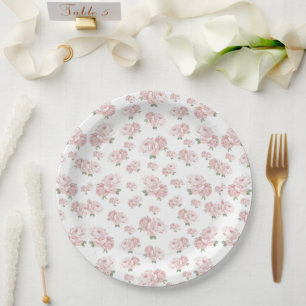 Plato De Papel Shabby Chic Vintage Beber Shower