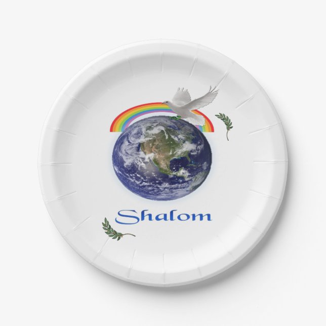Plato De Papel shalom (Anverso)