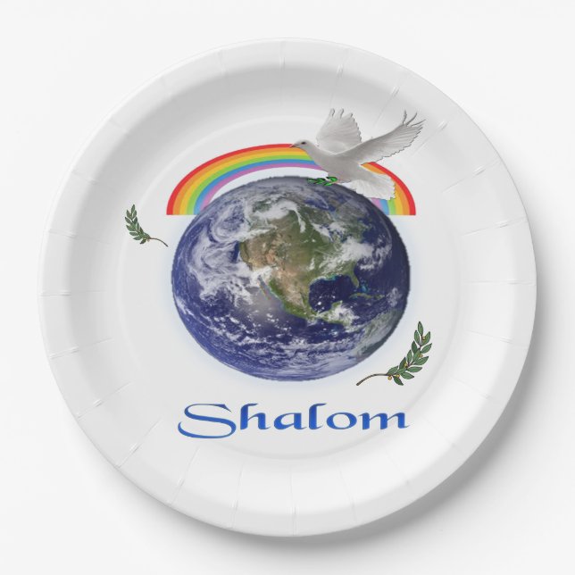 Plato De Papel shalom (Anverso)