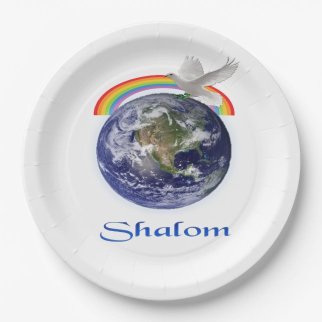 Plato De Papel shalom (Anverso)