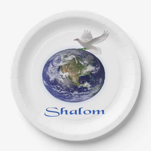 Plato De Papel Shalom (Anverso)
