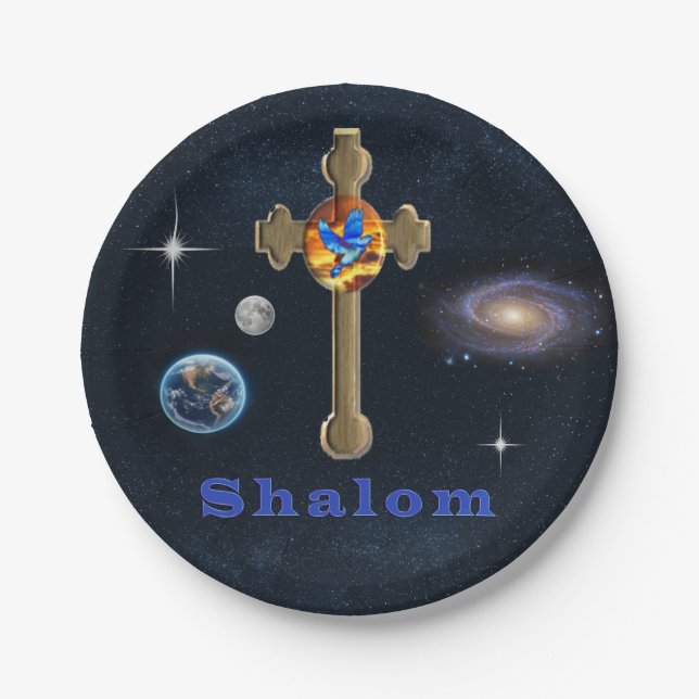 Plato De Papel Shalom (Anverso)