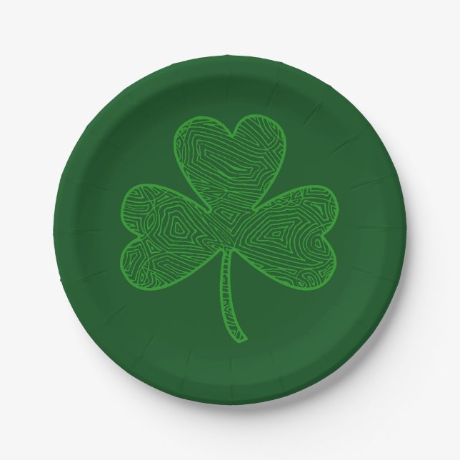 Plato De Papel Shamrock (Anverso)
