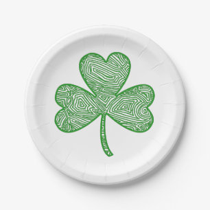 Plato De Papel Shamrock