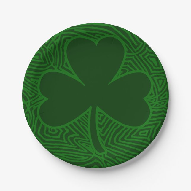 Plato De Papel Shamrock (Anverso)