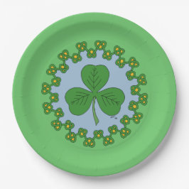 Plato De Papel Shamrock and Knotwork