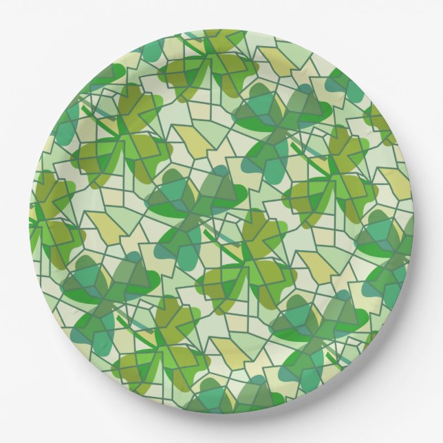 Plato De Papel Shamrock fraccionado (Anverso)