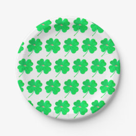 Plato De Papel Shamrock Green St Patricks Day 4Eileen