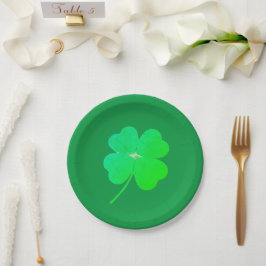 Plato De Papel Shamrock Green St Patricks Day 4Erin