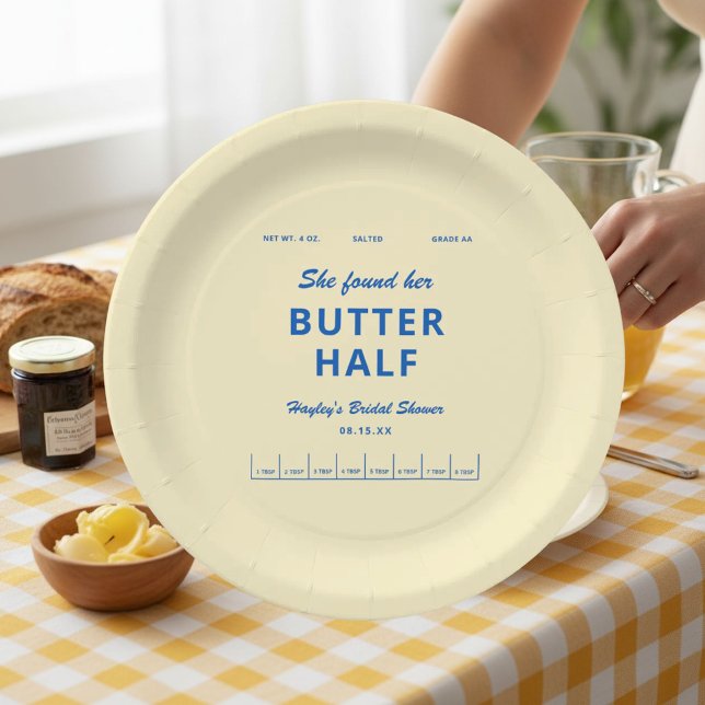 Plato De Papel She Found Her Butter Half Bridal Shower (Subido por el creador)