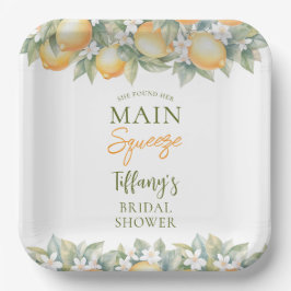 Plato De Papel She Found Her Main Squeeze Lemon Bridal Shower