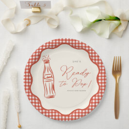 Plato De Papel She’s ready to pop baby shower