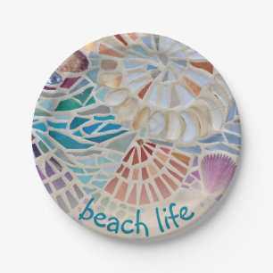 Plato De Papel Shell de Beach Life