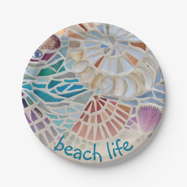 Plato De Papel Shell de Beach Life  (Anverso)