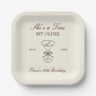 Plato De Papel She's A Tini Bit Older Coffee Martini Birthday