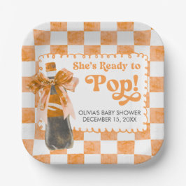 Plato De Papel She's Ready to Pop Baby Shower