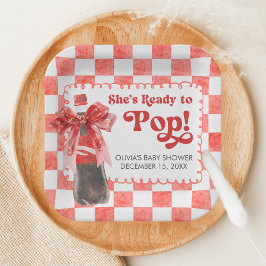 Plato De Papel She's Ready to Pop Baby Shower