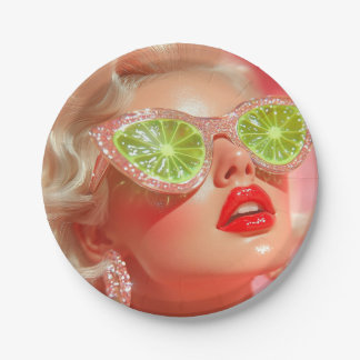 Plato De Papel Shine chica