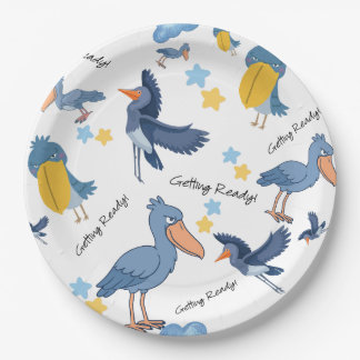 Plato De Papel Shoebill Baby Shower Napkins