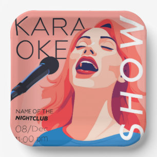Plato De Papel Show de Karaoke fiesta