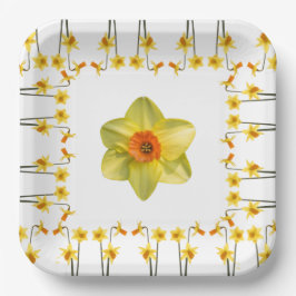 Plato De Papel Siempre primavera.