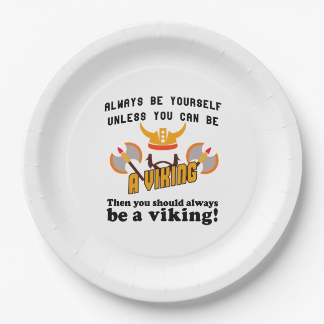 Plato De Papel Siempre ser un Viking (Anverso)