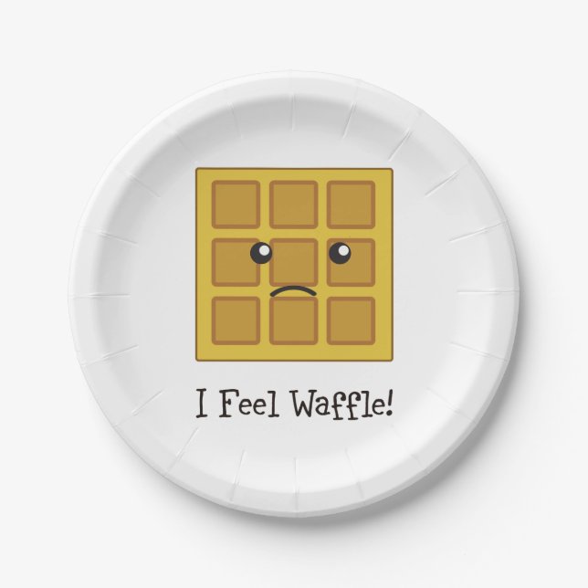 Plato De Papel ¡Siento Waffle! (Anverso)