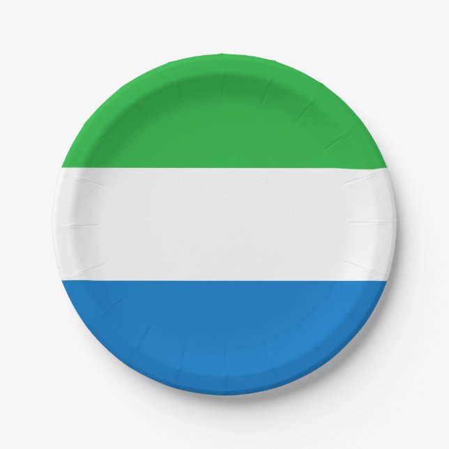 Plato De Papel Sierra Leone Flag (Anverso)