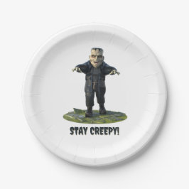 Plato De Papel ¡Sigan Sopesados! Monstruo de Frankenstein