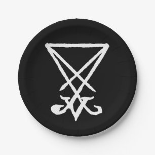 Plato De Papel Sigil de las placas de papel de Lucifer