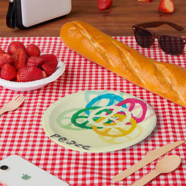 Plato De Papel Signo de paz (Subido por el creador)