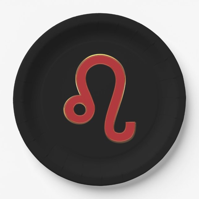 Plato De Papel Signo zodiacal LEO julio agosto cumpleaños astrolo (Anverso)