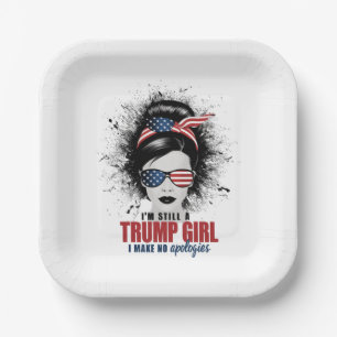 Plato De Papel Sigo siendo Chica de Trump, no pido disculpas a Tr