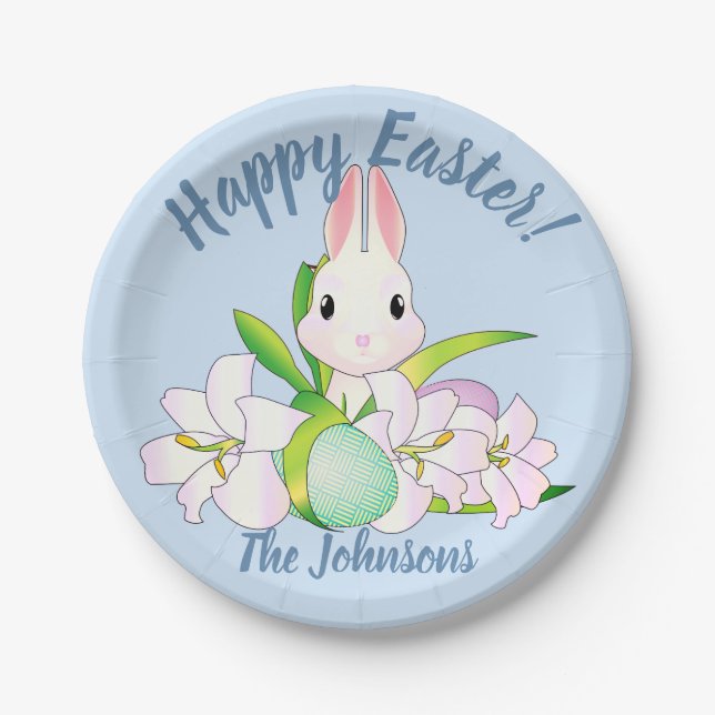 Plato De Papel Silencio de Pascua y Dulces (Anverso)