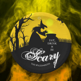 Plato De Papel Silhouette Halloween