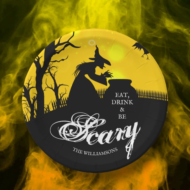 Plato De Papel Silhouette Halloween (Subido por el creador)