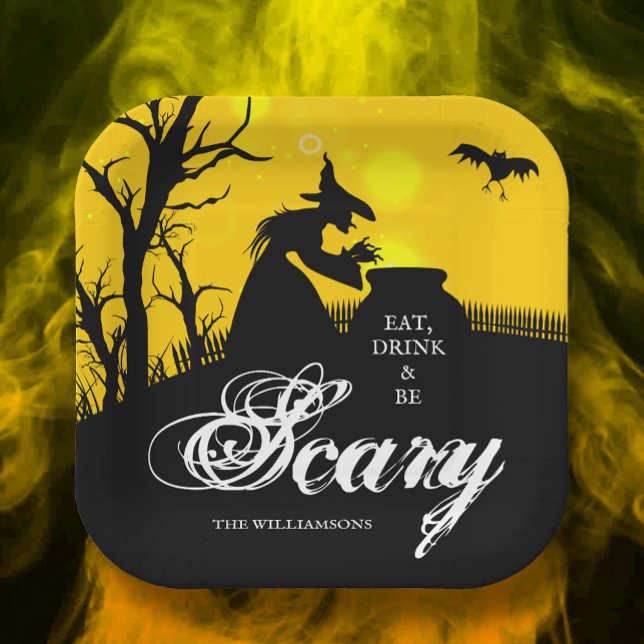 Plato De Papel Silhouette Halloween (Subido por el creador)