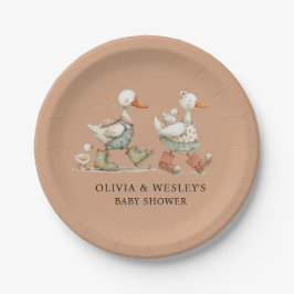 Plato De Papel Silly Goose 2do Baby Shower