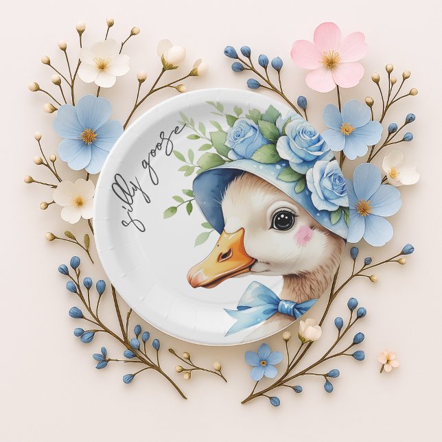 Plato De Papel  Silly Goose Boy Birthday baby shower (Subido por el creador)