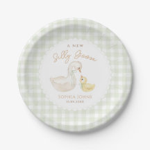 Silly Goose Gingham Duck ducha de bebé