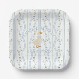Plato De Papel Silly Little Goose Baby Shower 