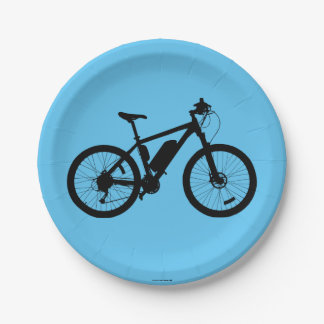 Plato De Papel Silueta de bicicleta